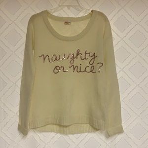 Naughty or Nice Holiday sweater by Black Poppy